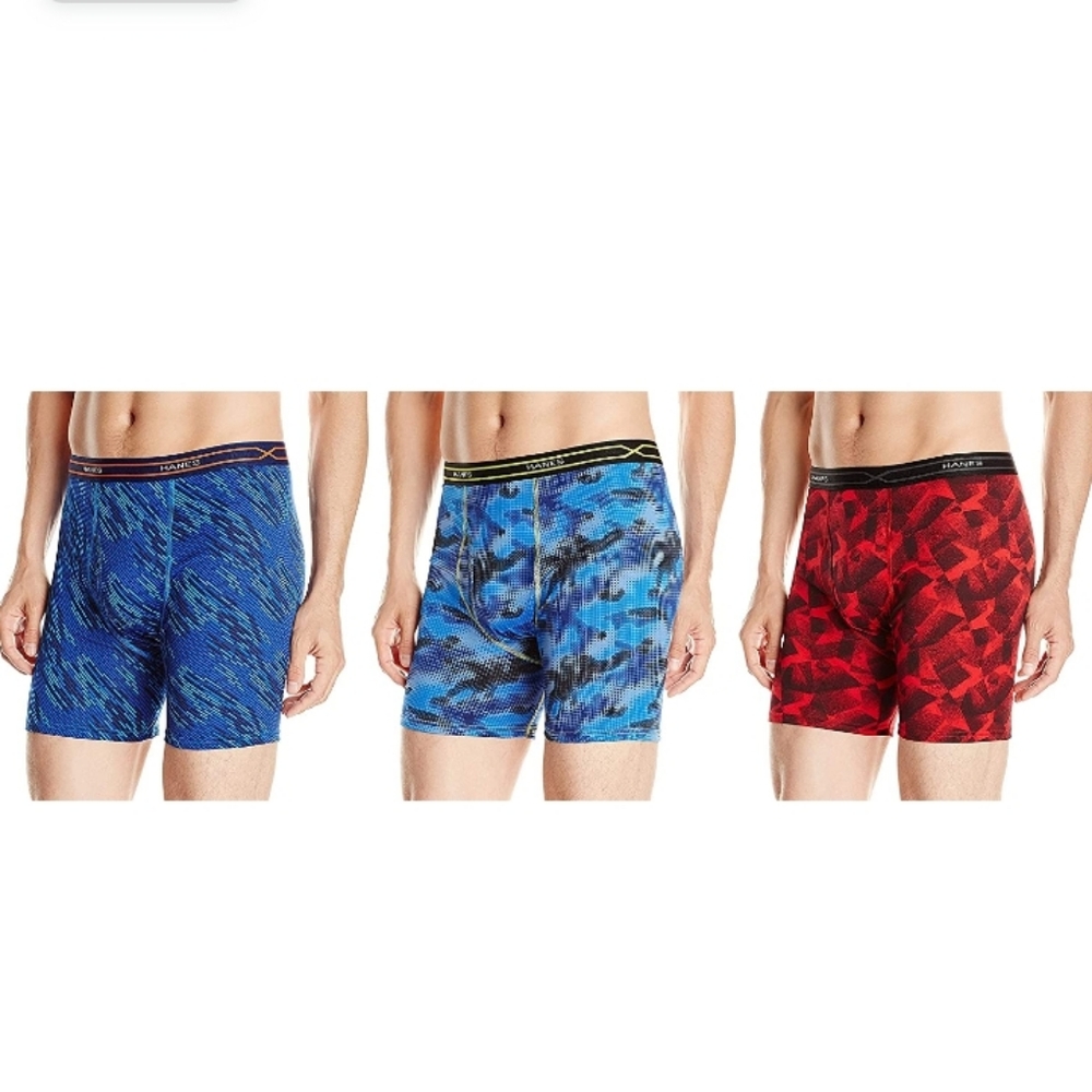 Hanes X-Temp Performance Cool Tagless Boxer Brief Sz XL